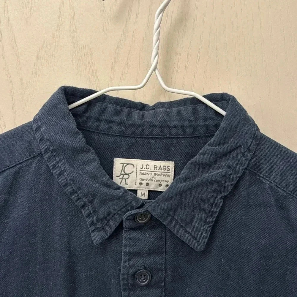Men's Long Sleeve Button Down Shirt Size Medium J. C. Rags - Picture 6 of 8
